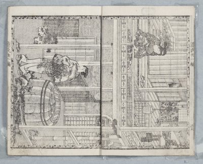 Tale of Genji, Country Style, bind 21, bog A, 1836 (træblok) af Utagawa Kunisada